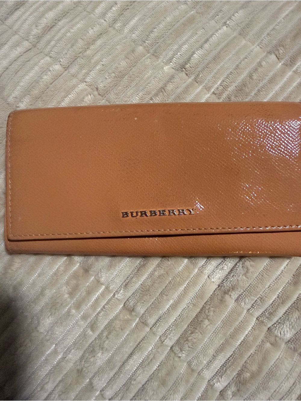 Burberry Camel Leather Slim Continental Wallet